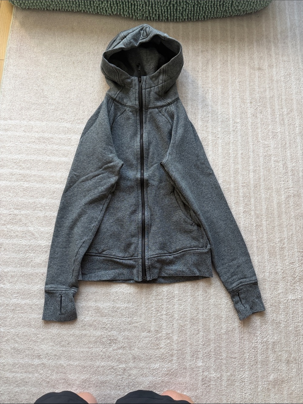 lululemon athletica scuba Charcoal Hooded Zip Jacket